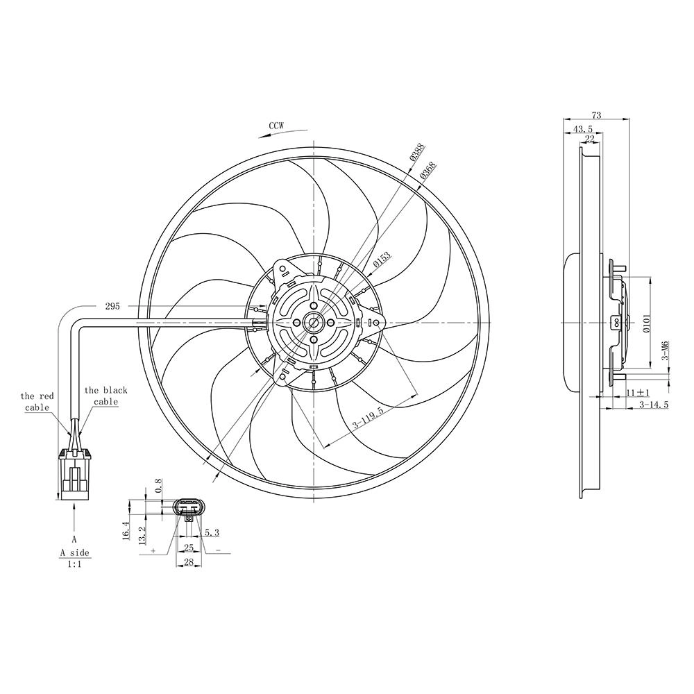 ELETROVENTILADOR FIAT IDEA/PALIO/STRADA 2001/GM NOVO CORSA 2002/MONTANA 1.8 2004/CORSA 2003/2004