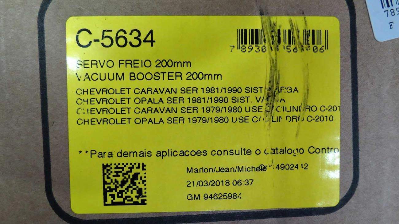 SERVO FREIO 200MM GM OPALA/CARAVAN 81/90