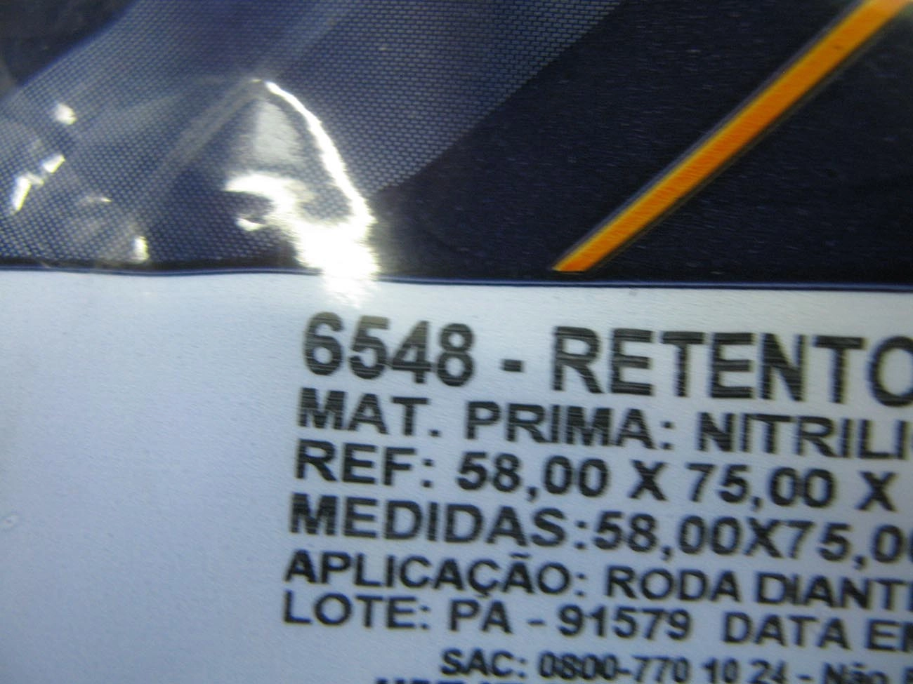 RETENTOR CUBO DIANTEIRO MITSUBISHI L200 96/11 - PAJERO 90/01/PAJERO OFF ROAD 00/06 - 58X75X750/11,50