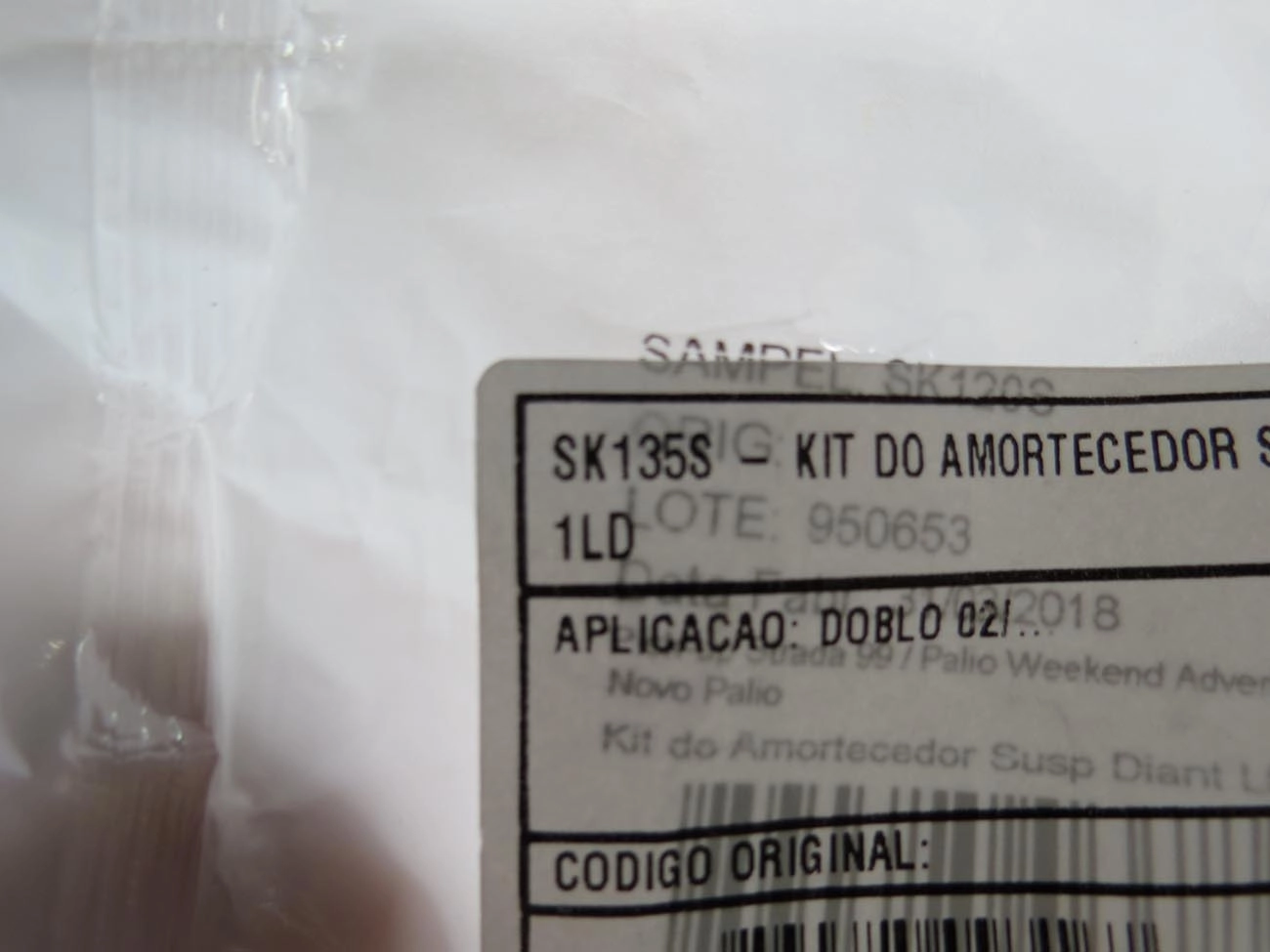 KIT AMORTECEDOR DIANTEIRO BATENTE COIFA FIAT DOBLO TODOS