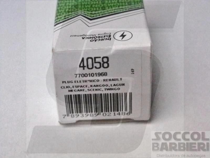 SENSOR/PLUG ELETRÔNICO PRETO NISSAN MARCH 13/16 PEUGEOT 206 01/07 RENAULT CLIO 99/13 LOGAN 08/16
