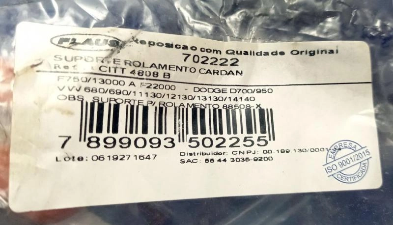 SUPORTE U ROLAMENTO DO CARDAN FORD/DODGE/VW - PARA ROLAMENTO 40MM