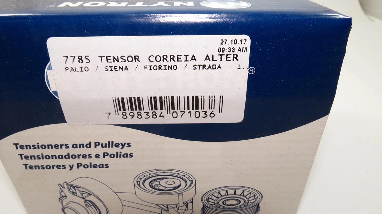 POLIA COM SUPORTE TENSOR CORREIA ALTERNADOR/TENSIONADOR AUXILIAR ACESSÓRIOS MOTOR FIAT PALIO 1.0 99/ SIENA 99/00 STRADA 1.5