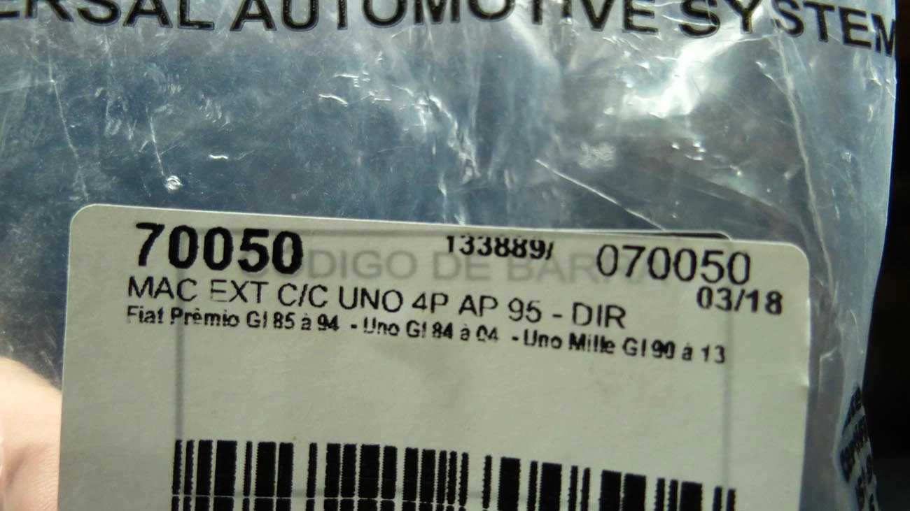 MACANETA EXTERNA FIAT UNO/PREMIO/ELBA 96/ 4 PTS DIANTEIRA - FIORINO 96/ - DIREITA