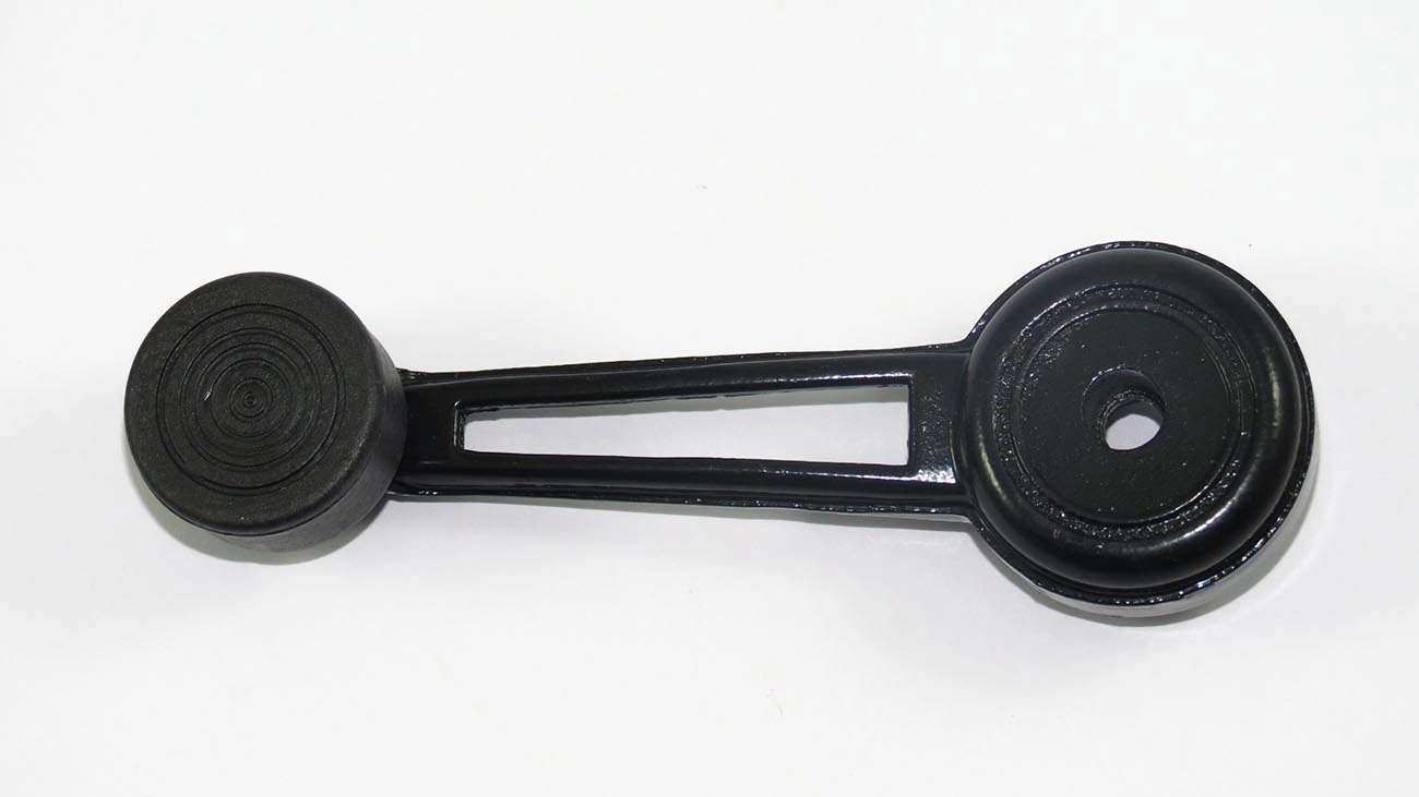 MANIVELA VIDRO FORD CORCEL/BELINA/DEL REY/PAMPA/F-100/1000/4000 - PRETA METAL