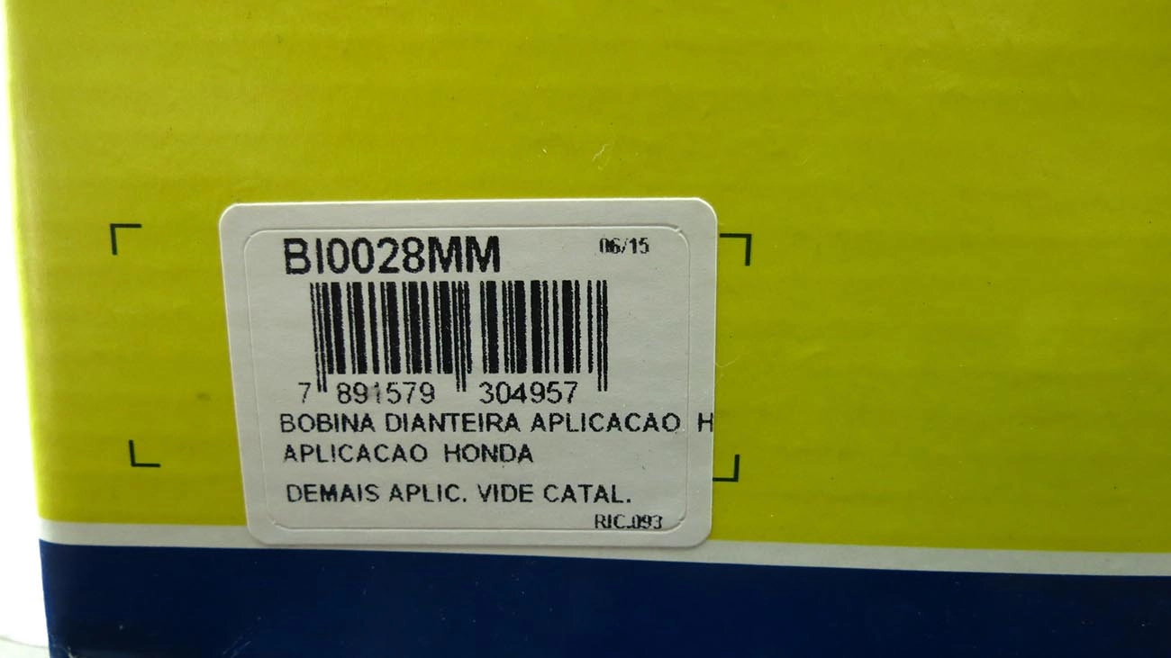 BOBINA DE IGNIÇÃO DIANTEIRA CANETA HONDA FIT 1.4 01/10 - FIXAÇÃO RETA CONECTOR 3 PINOS