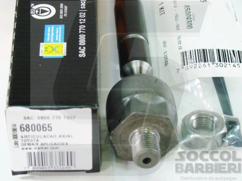 ARTICULAÇÃO/BARRA AXIAL DIREÇÃO HIDRÁULICA TOYOTA COROLLA 93/02 - RAV4 95/00