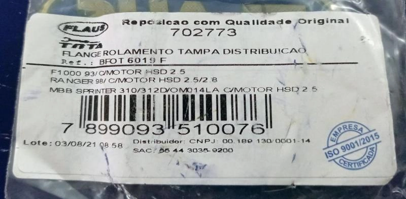 FLANGE ROLAMENTO TAMPA DISTRIBUIÇÃO FORD F-1000 2.5 93 - RANGER 2.5/2.8 98/ - MB SPRINTER 310/312