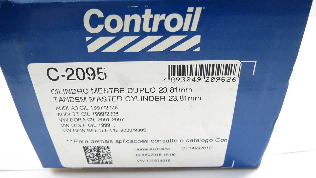 CILINDRO MESTRE FREIO VW GOLF 99/ - BORA 01/07 - AUDI A3/TT 97/06 - COM OU SEM ABS