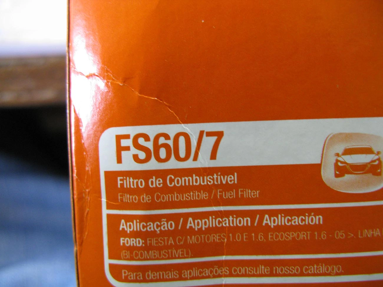 FILTRO COMBUSTIVEL FORD NOVO FIESTA/ECOSPORT 2002/ - FOCUS 2008/ - KA 2008/2013