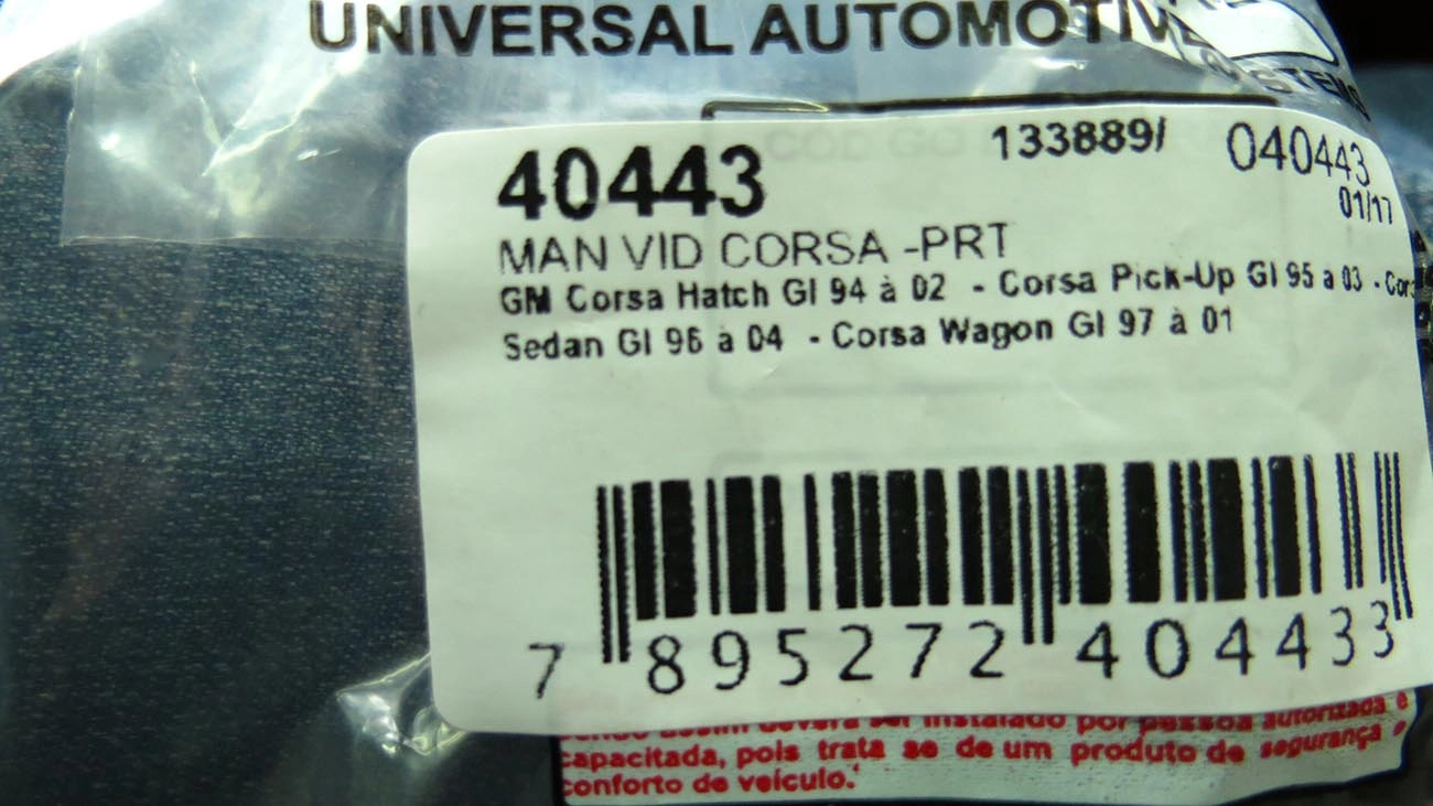 MANIVELA VIDRO GM CORSA HATCH/SEDAN 1994/2004 PICK-UP 1995/2003 WAGON 1997/2001 DIANTEIRA/TRASEIRA