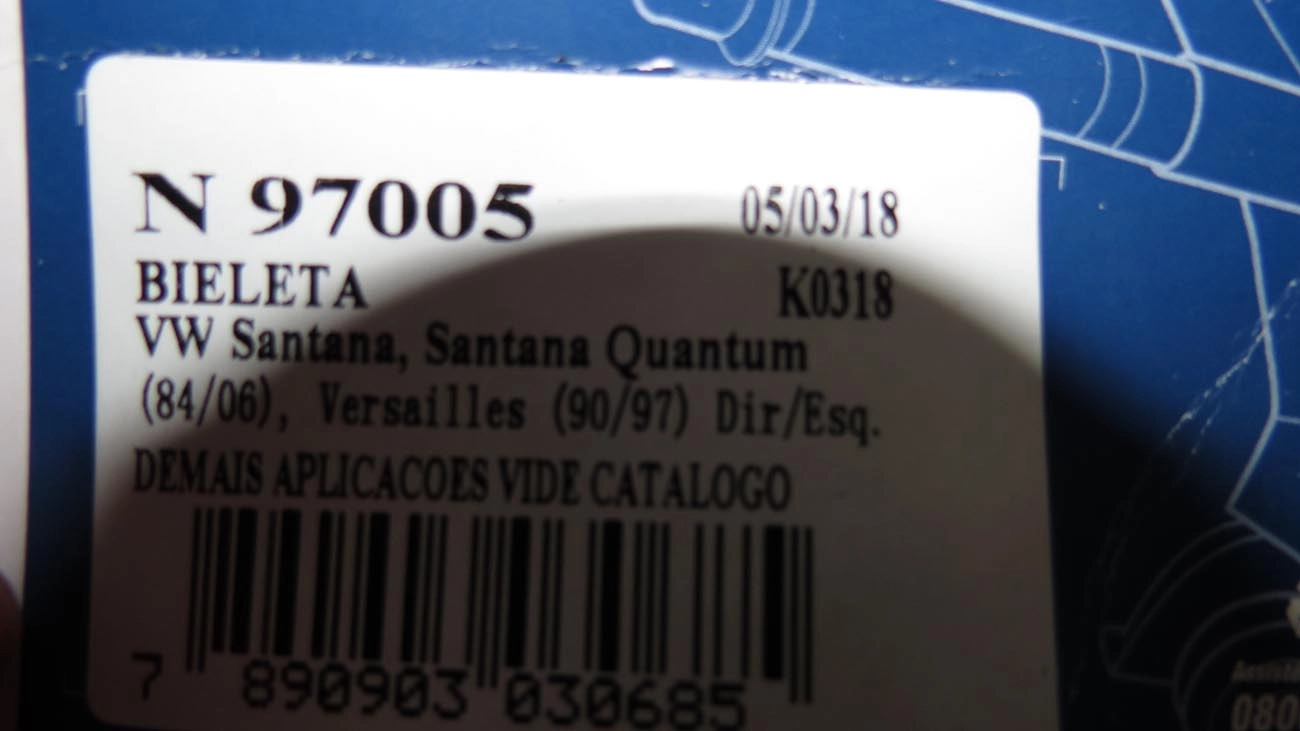 BIELETA DIANTEIRA LD/LE VW SANTANA/QUANTUM 84/06 - FORD VERSAILLES/ROYALE 90/97