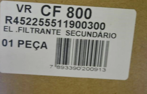 FILTRO SEGURANÇA AR INTERNO ELEMENTO FORD/GM/VW/CBT/VALMET/MF