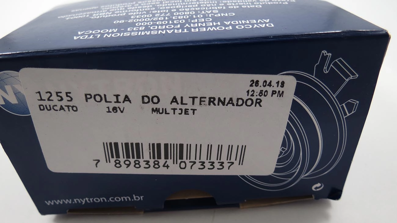 POLIA CORREIA ALTERNADOR FIAT DUCATO 2.3 - CITROEN JUMPER 2.3 - PEUGEOT BOXER-  2.3 10/ - 70X29MM