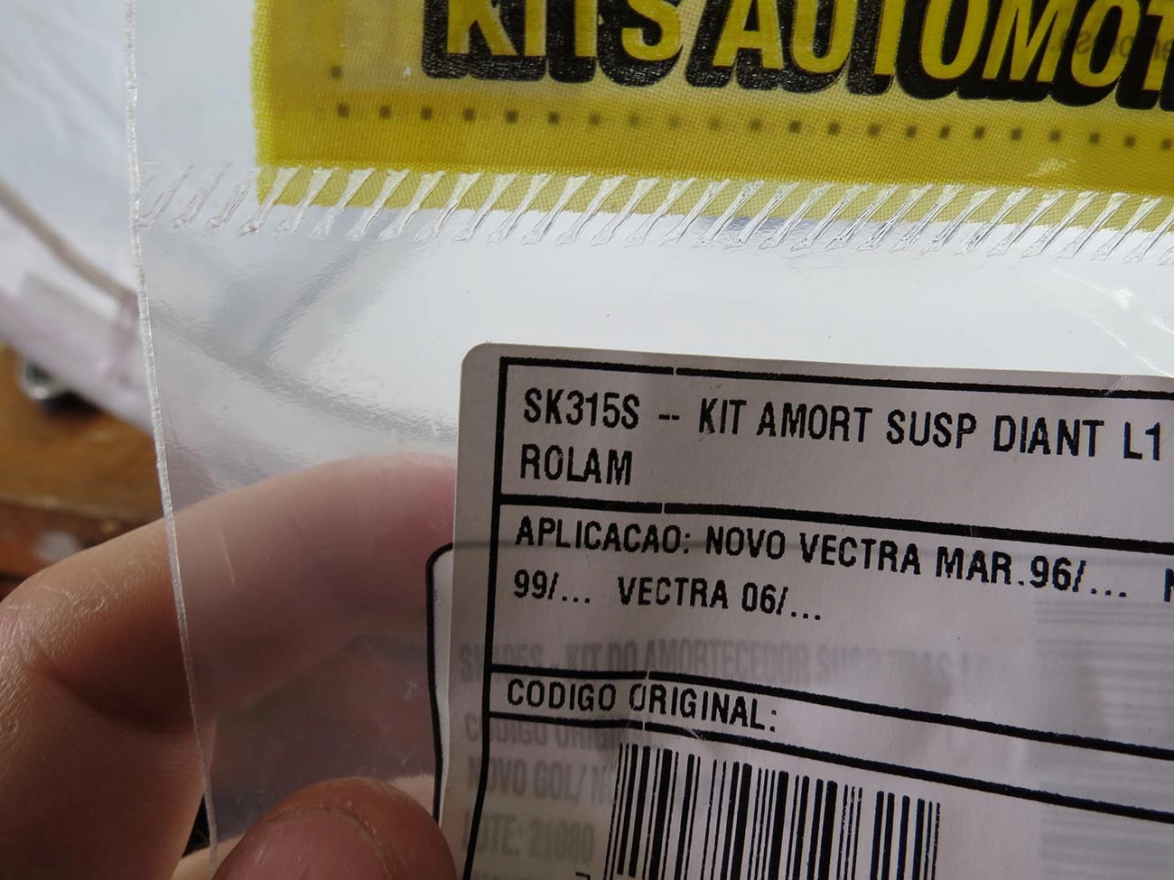 KIT AMORTECEDOR DIANTEIRO GM ASTRA 97/12 - VECTRA 97/13 - BATENTE/LOCALIZADOR COM ROLAMENTO