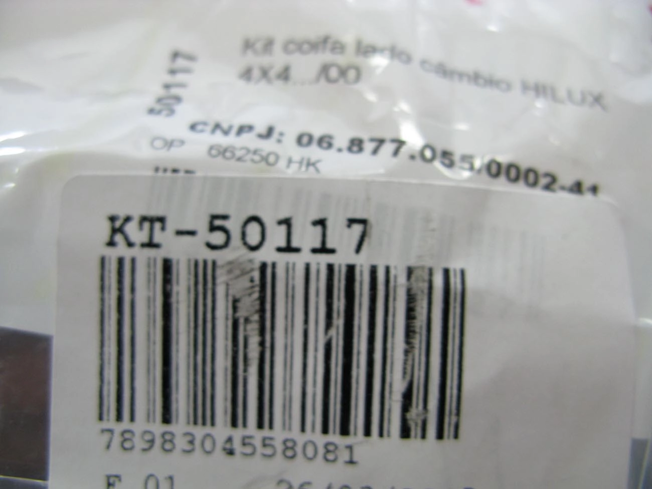 KIT REPARO COIFA HOMOCINÉTICA LADO CÂMBIO TOYOTA HILUX 4X4 93/01