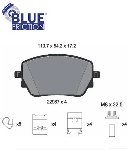 PASTILHA DE FREIO TRASEIRA MB A-CLASS A200/250 03.2018/ - AMG CLA 45S 4-MATIC 03.2019/ - GLB 200 21/
