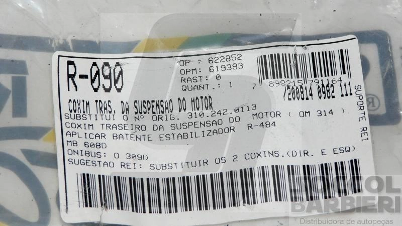 COXIM DO MOTOR MB 608 - TRASEIRO