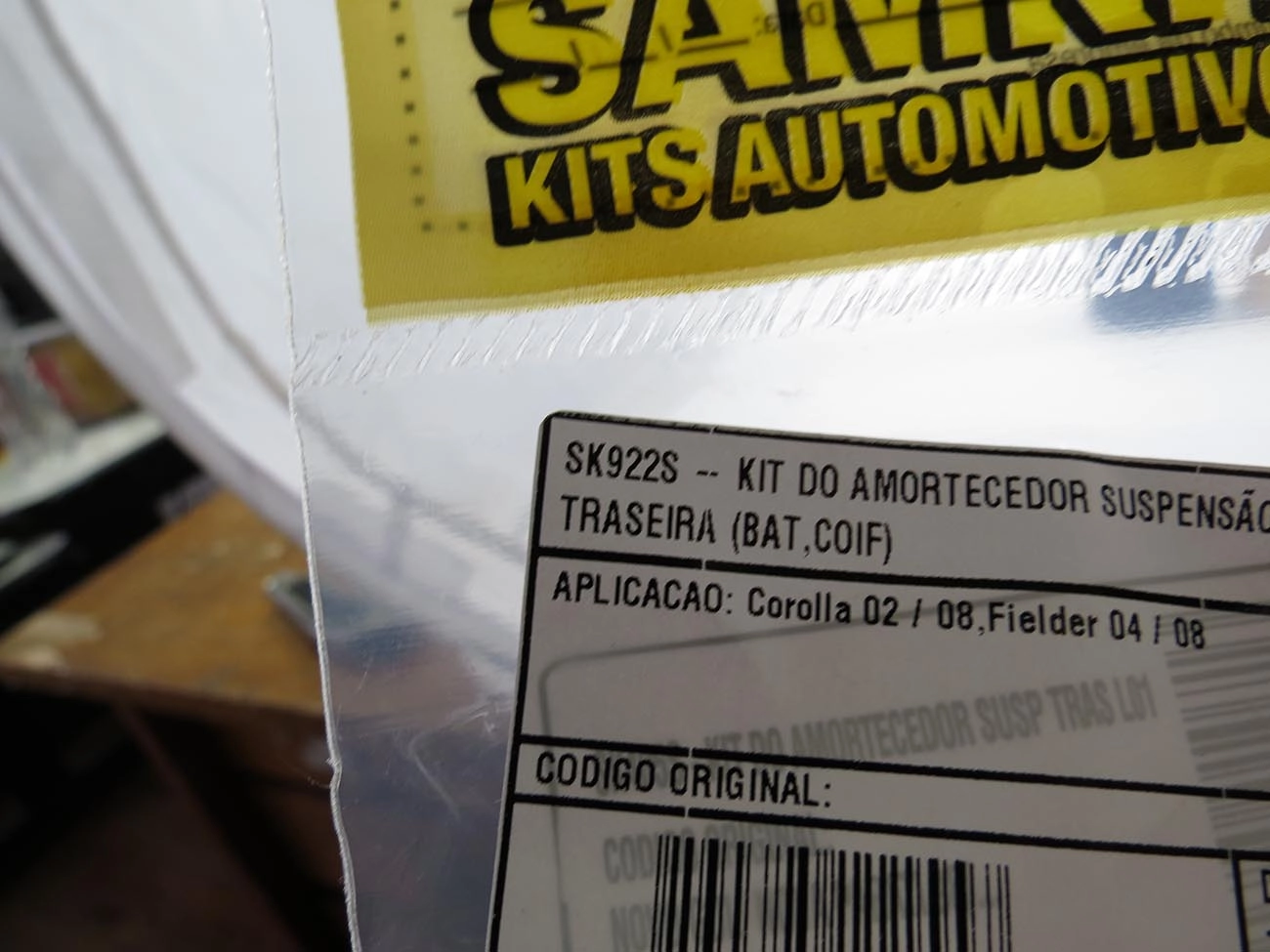 KIT AMORTECEDOR TOYOTA COROLLA/FIELDER 2003/2008 - TRASEIRA