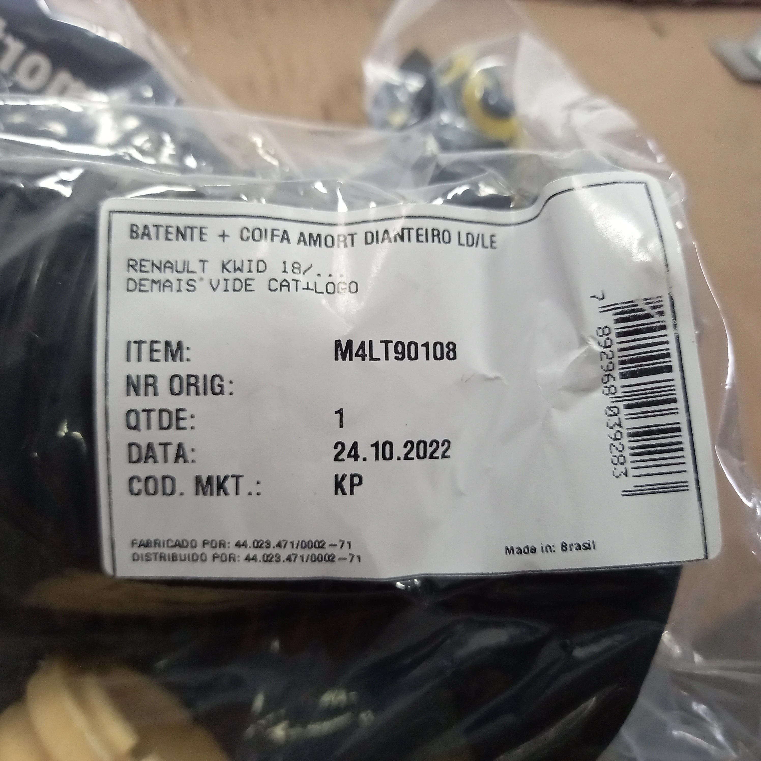 KIT AMORTECEDOR DIANTEIRO RENAULT KWID 18/ - BATENTE E COIFA
