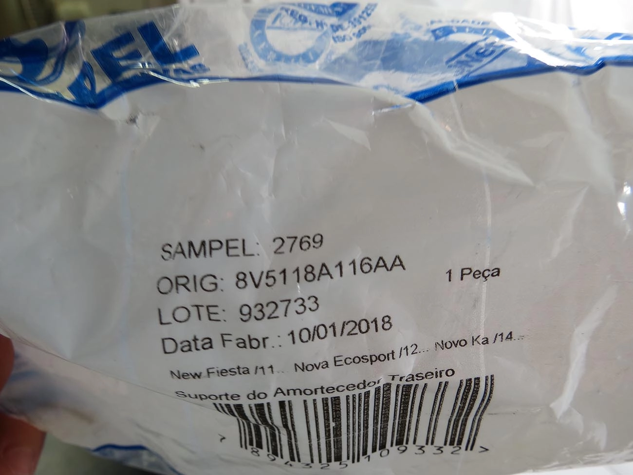 COXIM AMORTECEDOR FORD NEW FIESTA 2010/ - NOVA ECOSPORT 2012/ - NOVO KA 2014/ - TRASEIRO