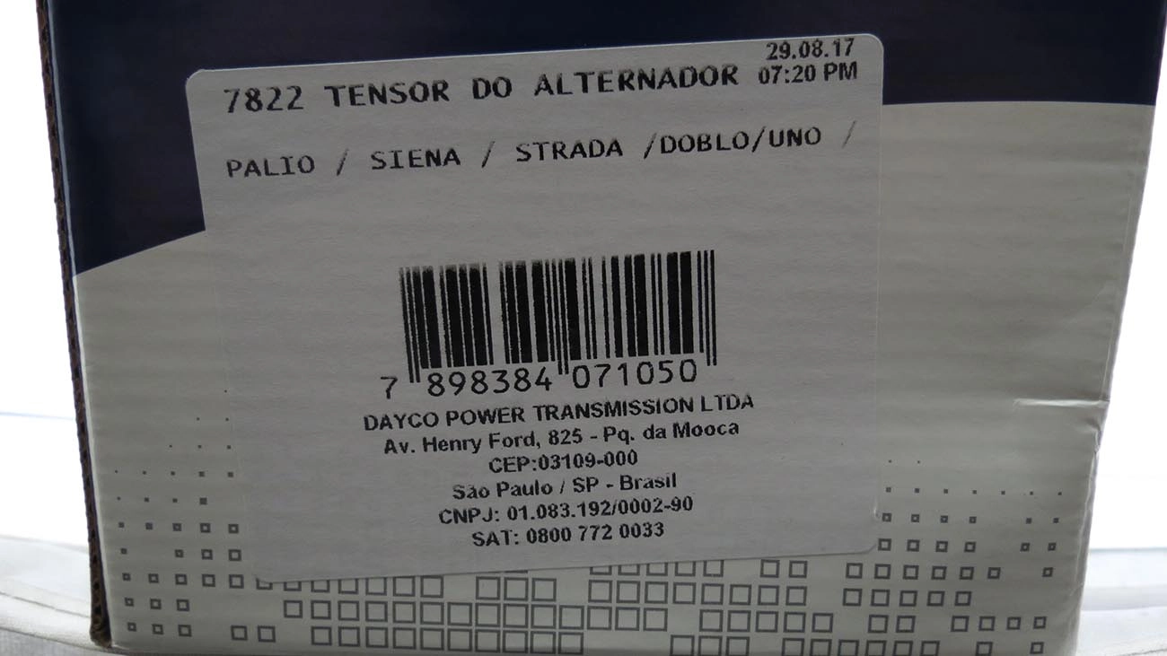 TENSOR CORREIA ALTERNADOR FIAT UNO/PALIO/SIENA/STRADA/DOBLO/MOBI/PUNTO - FIRE/FIRE EVO - COM ACD/DH