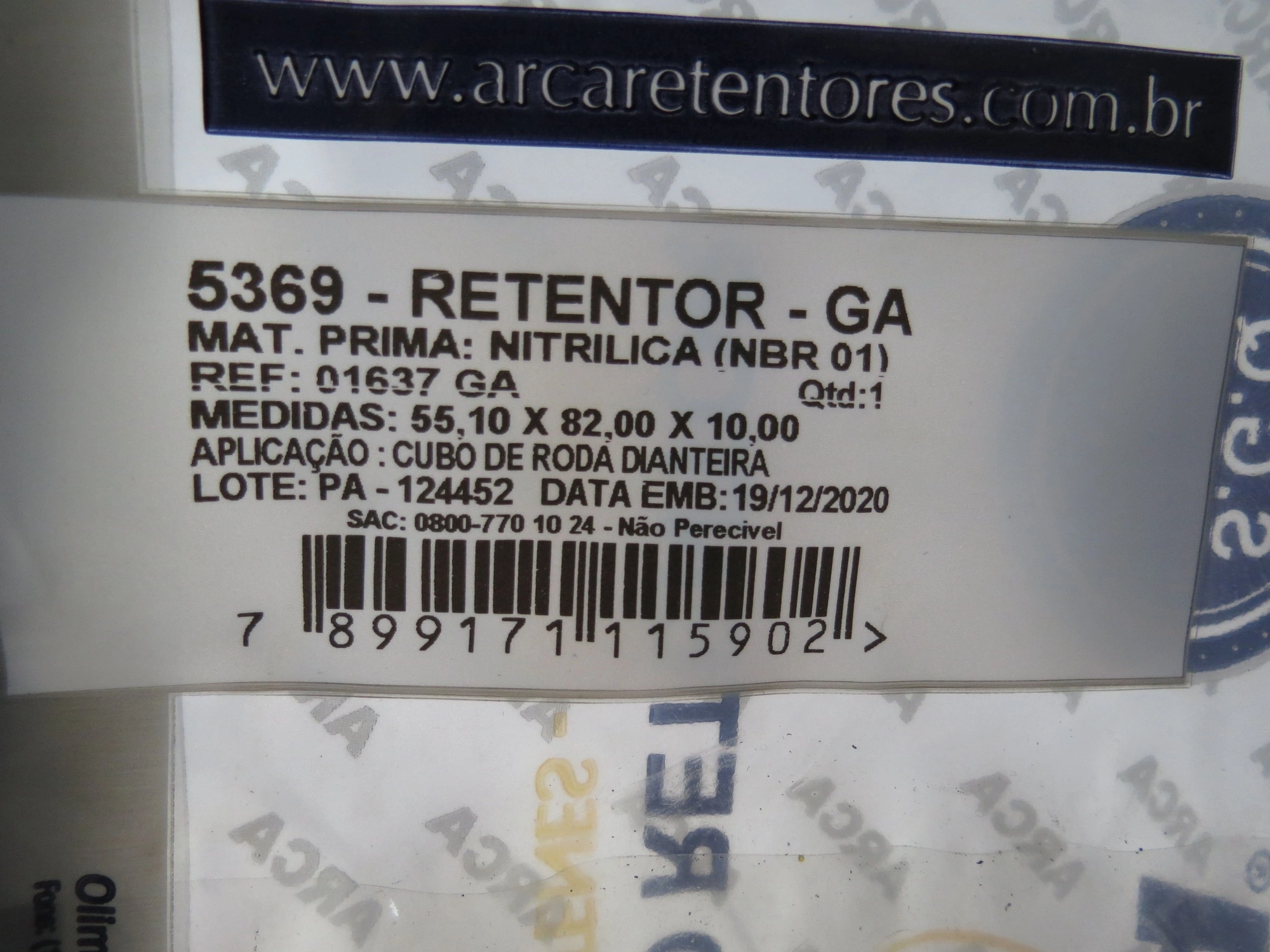 RETENTOR CUBO RODA DIANTEIRO 55,10X82,00X10,00M DIANTEIRA TOYOTA BANDEIRANTES 60/82 TOMADA FORÇA 55,10X82X10MM