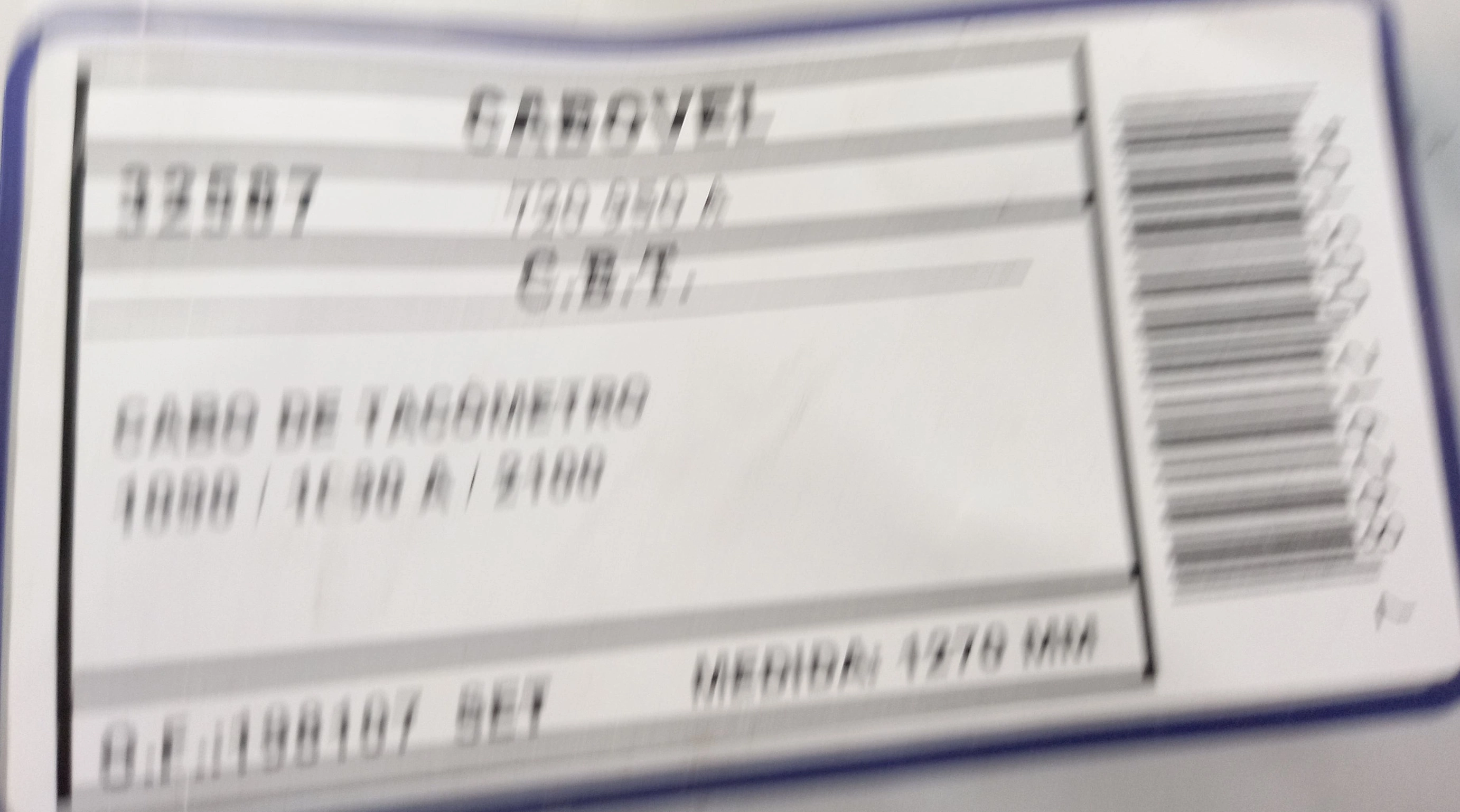 CABO TACOMETRO CBT 1090/1090 A/2100 1270