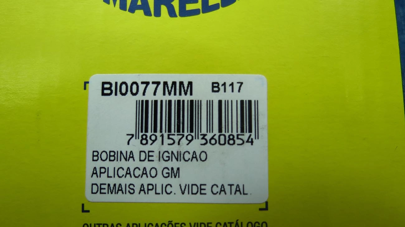 BOBINA DE IGNIÇÃO GM ONIX 12/ - NOVO PRISMA 13/ - SPIN 17/ 1.8 - COBALT 17/ SPE/4 - UMA POR CILINDRO