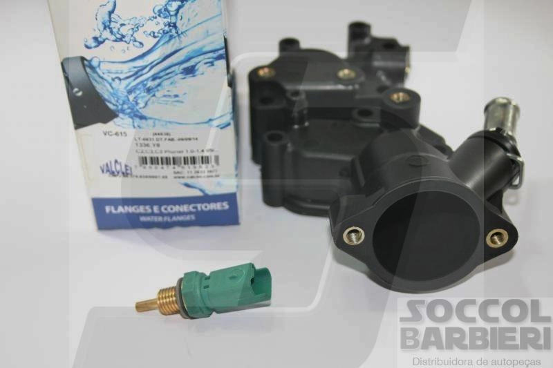 CARCAÇA/FLANGE VÁLVULA TERMOSTÁTICA PLÁSTICO SEM MOTOR TU3JP PLÁSTICA CITROEN C3 1.4 PEUGEOT 206/207 05/