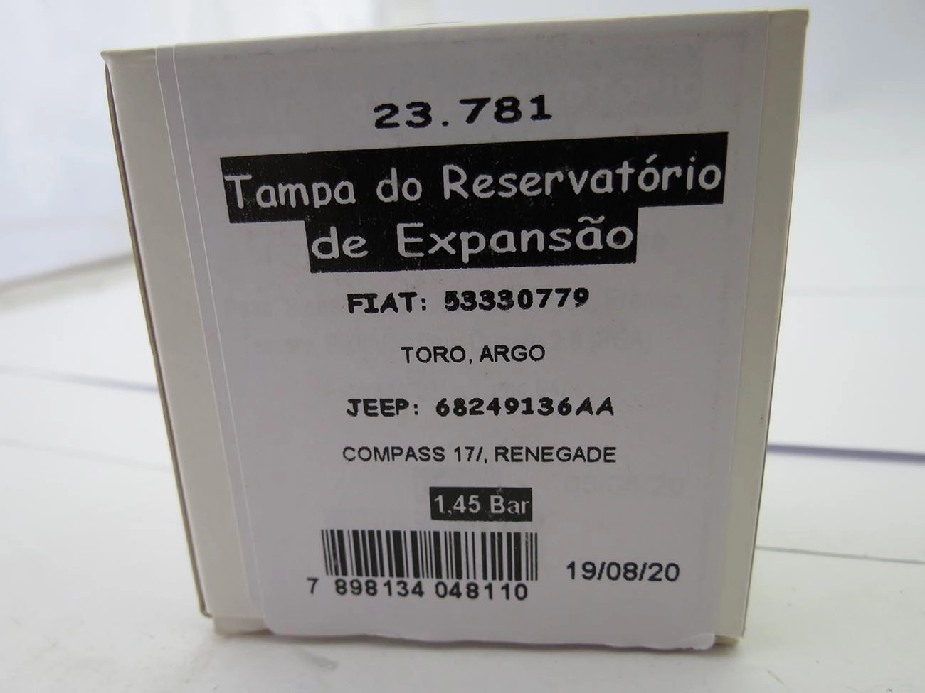 TAMPA RESERVATORIO FIAT ARGO/CRONOS/MOBI/UNO 18/ - TORO 15/ - JEEP COMPASS 17/ - RENEGADE 16/