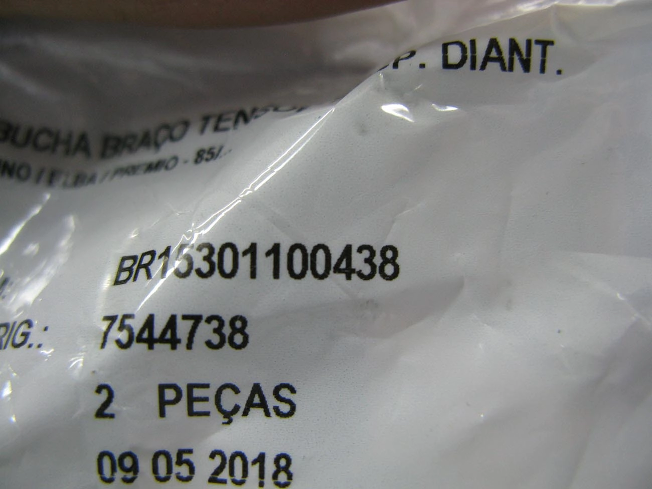 BUCHA BRAÇO TENSOR SUSPENSÃO DIANTEIRA TIRANTE FIAT UNO/PREMIO/ELBA/FIORINO DIANTEIRO