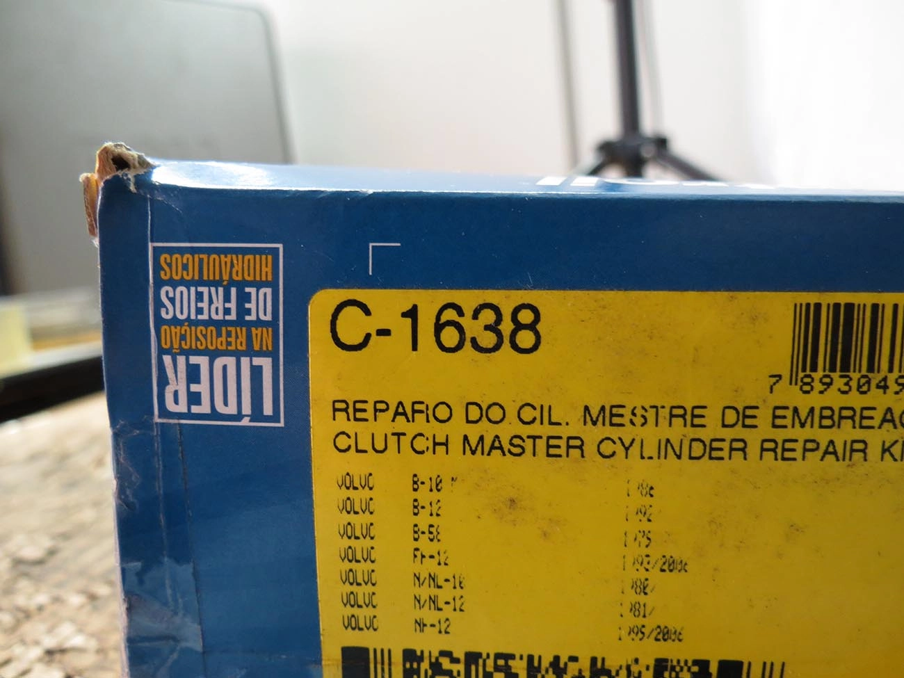 REPARO CILINDRO MESTRE EMBREAGEM 28.57MM VOLVO B-10M 86/ B-12 92/ B-58 79/ N/NL-10/12 80/ 1-1/8 28,57M