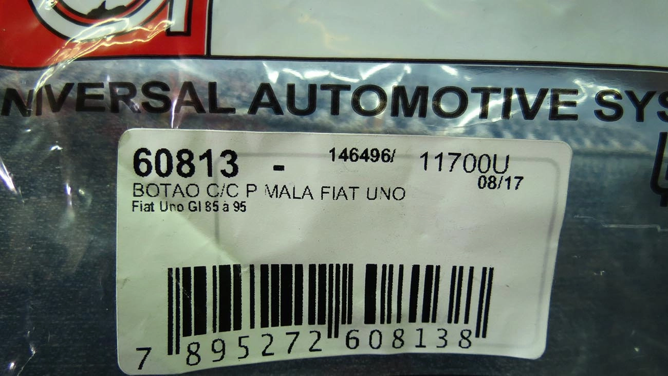 FECHADURA PORTA MALAS FIAT UNO /95 - BOTAO PORTA MALAS C/CHAVE