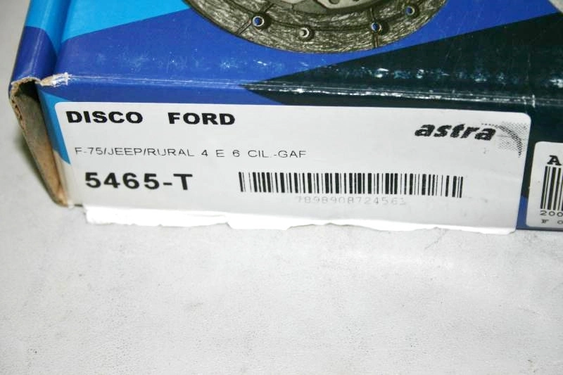 DISCO DE EMBREAGEM WILLYS AERO/JEEP/RURAL/F-75/MAVERICK 6 CIL TODOS - 215MM