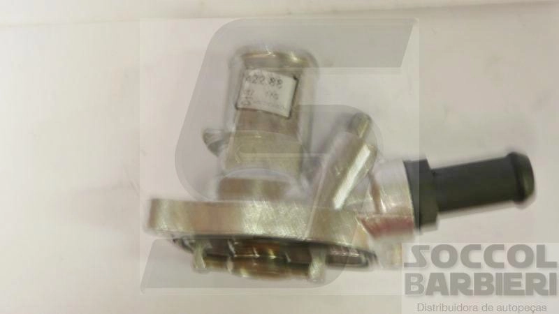 VÁLVULA TERMOSTÁTICA COM CARCAÇA ALUMÍNIO SEM SENSOR MOTOR FIRE EVO FIAT NOVO UNO/PALIO 1.0/1.4 10/ NOVA FIORINO 14/ 500 12/ MOBI 16/