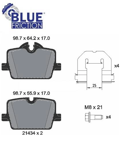 PASTILHA DE FREIO TRASEIRA BMW Z4 ROADSTER 18/ - BMW SERIE 3  330 18/ - TOYOTA SUPRA 19/