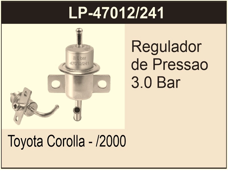 REGULADOR DE PRESSÃO 3.0 BAR TOYOTA COROLLA /00