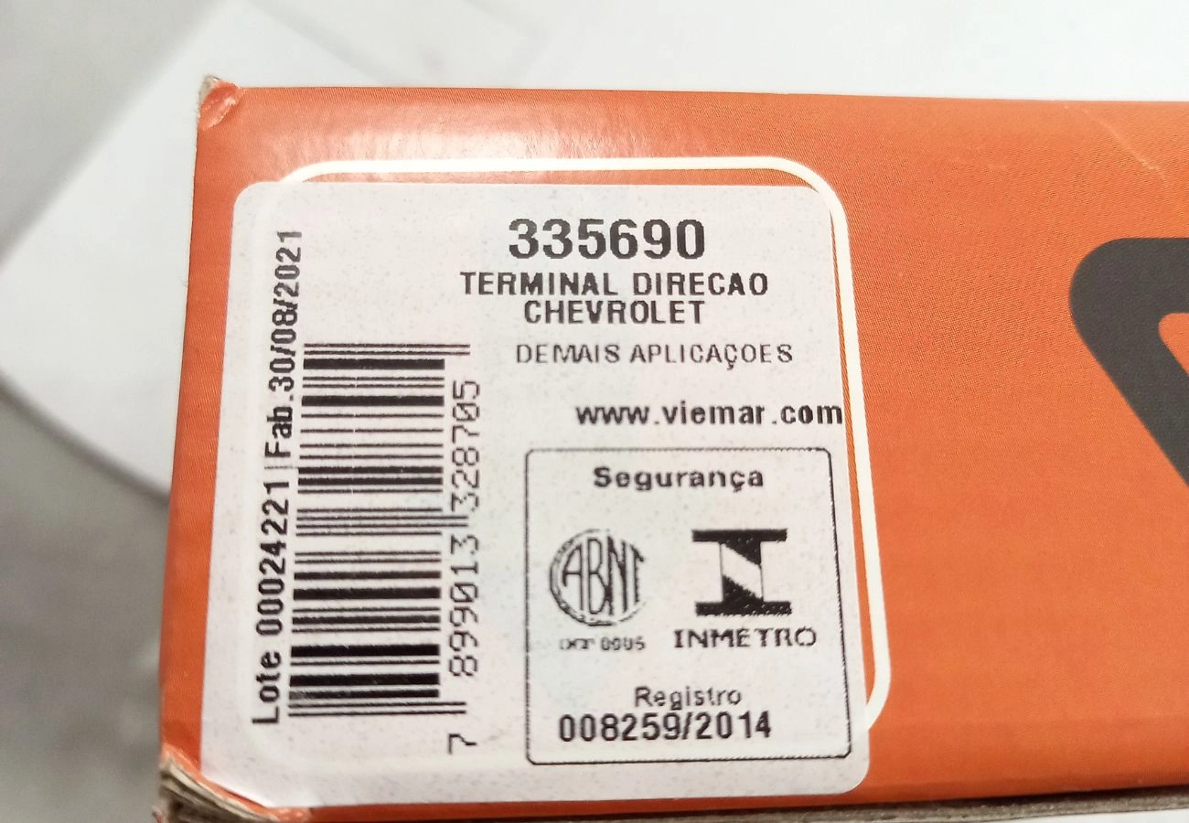 TERMINAL DIREÇÃO DIREITO DIREÇÃO ELÉTRICA GM NOVO ONIX/PLUS 2020/2022 -  TRACKER 2021/2022