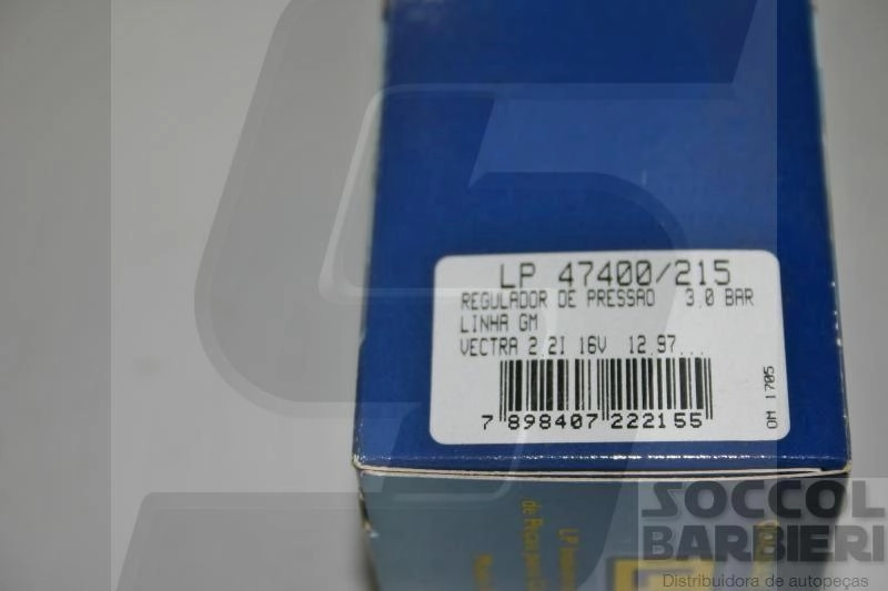 REGULADOR PRESSÃO 3.0 BAR GM VECTRA 2.2 16V 12.97/