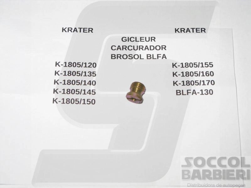 GICLEUR CARBURADOR 155 BROSOL BLFA