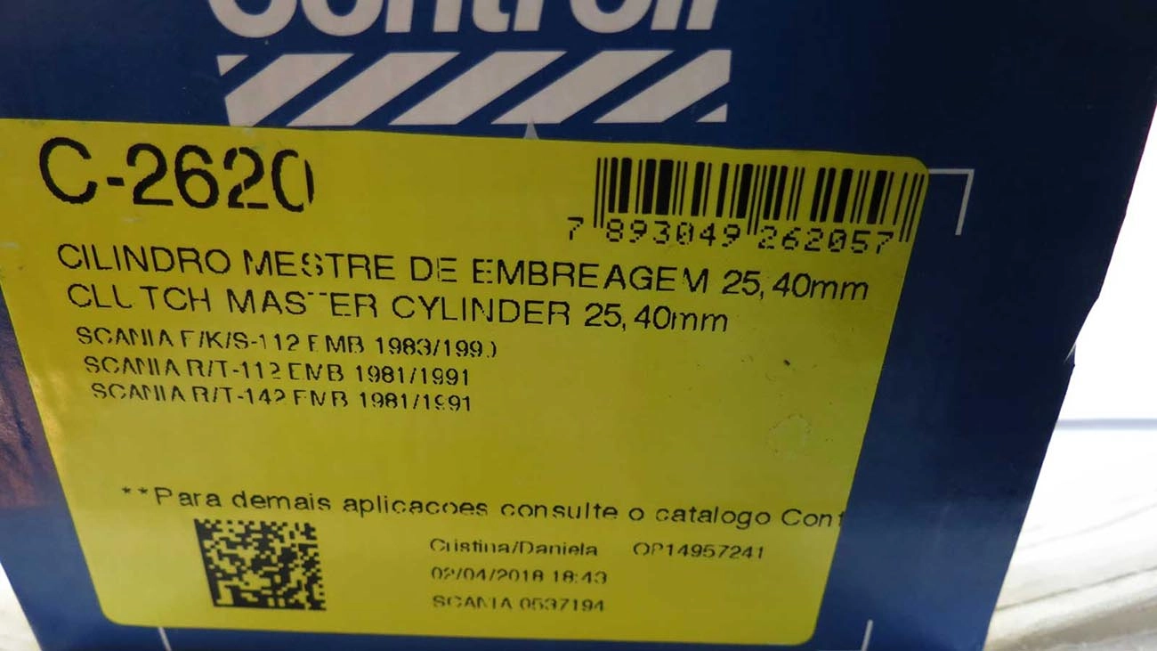 CILINDRO MESTRE EMBREAGEM 25.40MM SCANIA 112 81/91 113 90/97 142 143 25,40 MM 1P