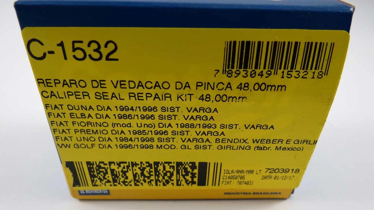 REPARO CILINDRO RODA VW GOLF GL 96/98 - FREIO A DISCO GIRLING 48MM - DIANTEIRO