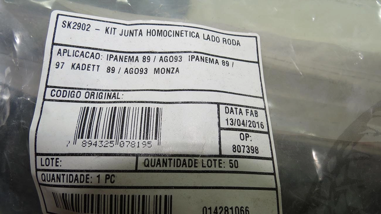 KIT REPARO HOMOCINÉTICA LADO RODA FORD ESCORT/VERONA 92/ - 22X81X84MM