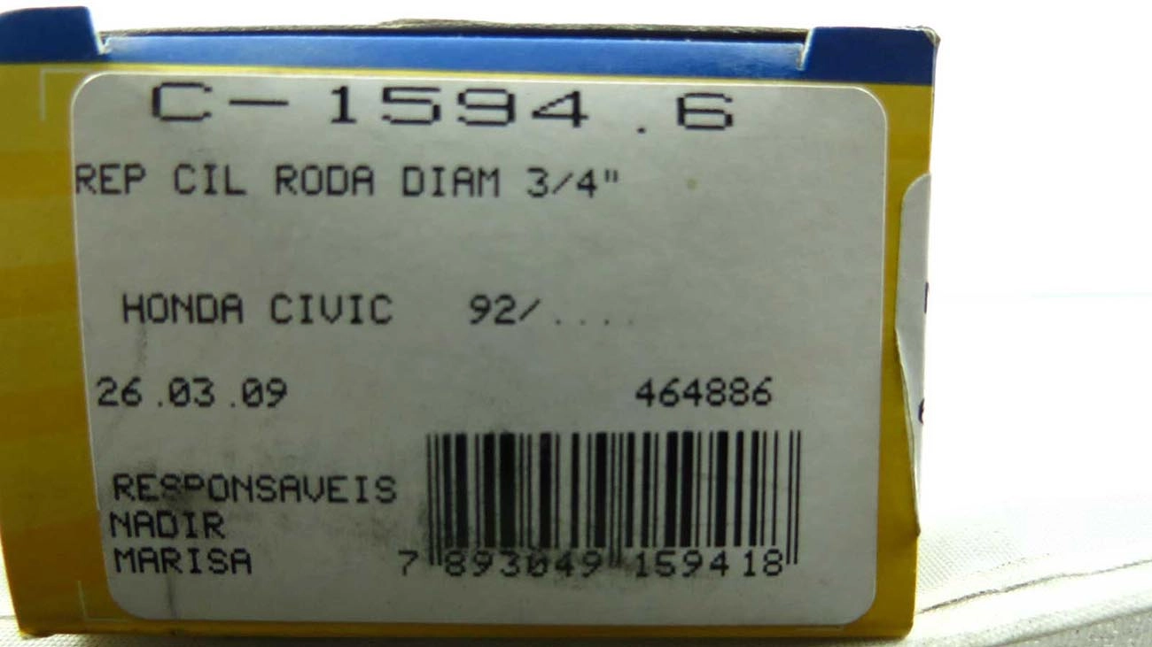 REPARO CILINDRO RODA HONDA CIVIC 1996/2000 ACCORD 1991/1993 - TRASEIRO 19,05MM