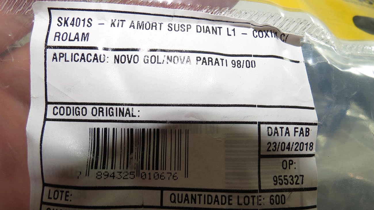 KIT AMORTECEDOR DIANTEIRO COMPLETO VW GOL/PARATI 1998/2001- COXIM/BATENTE E COIFA COM PONTA
