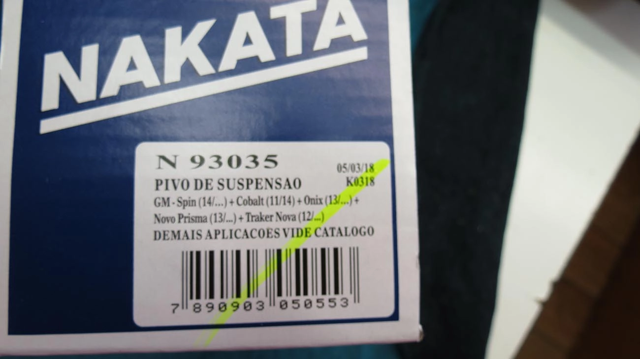 PIVÔ SUSPENSÃO GM COBALT 2011/ - ONIX/SONIC/SPIN 2012/ - NOVO PRISMA 2013/ - LD/LE