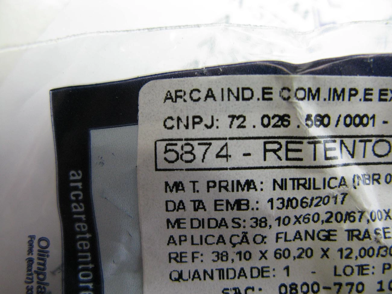 RETENTOR FORD RANGER 98/ - ENTALHADO