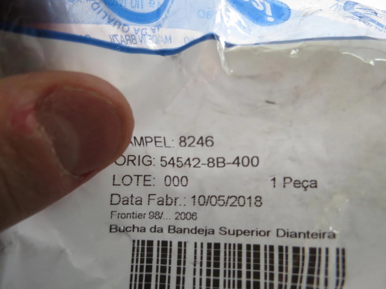 BUCHA DA BANDEJA SUPERIOR NISSAN FRONTIER 1998/2006 - SUSPENSAO DIANTEIRA