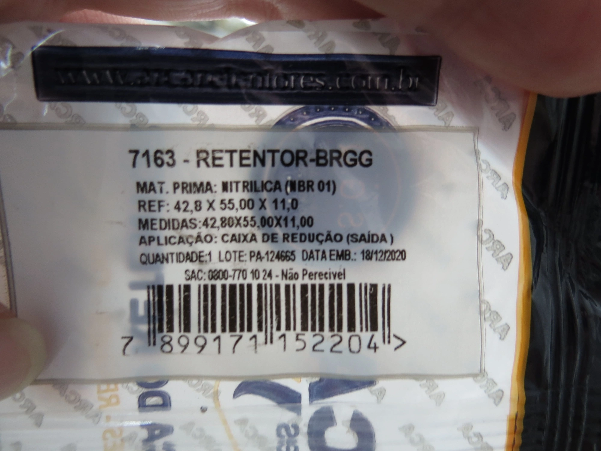 RETENTOR SAÍDA CAIXA REDUÇÃO MITSUBISHI L-200 2.8/TRITON - 42,80X55X10X11MM